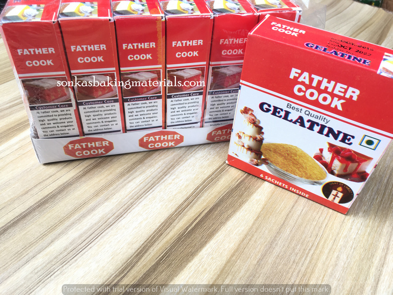 Father Cook Gelatine Packet 6 PKTS Sonkas Baking Materials