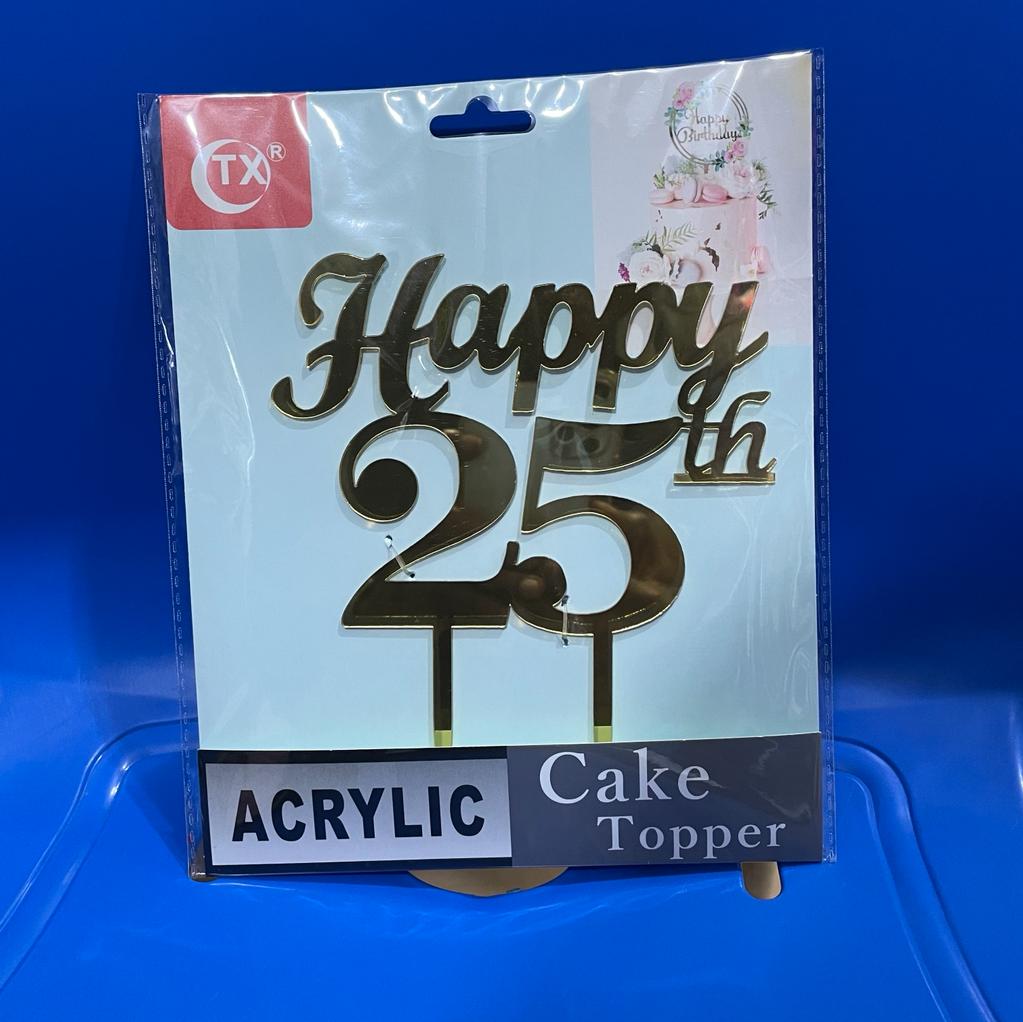 Happy 25th Acrylic Topper
