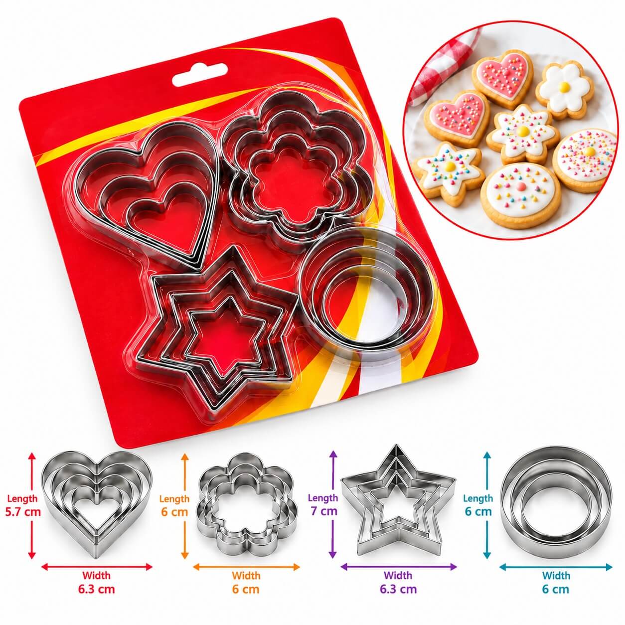 12 Pcs Cookie Cutter