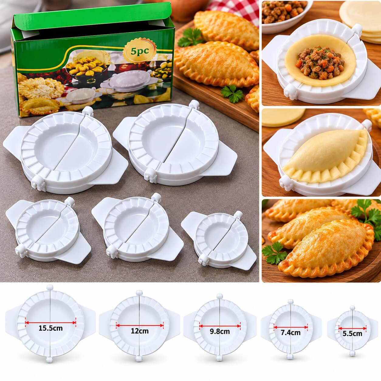5 Pc Meatpie Cutter Set