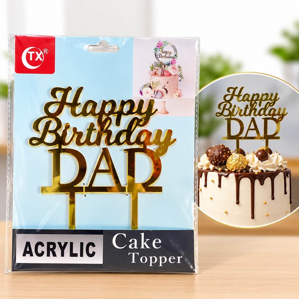Happy Birthday Dad Acrylic Topper