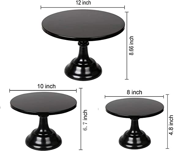Black metal cake stand hotsell