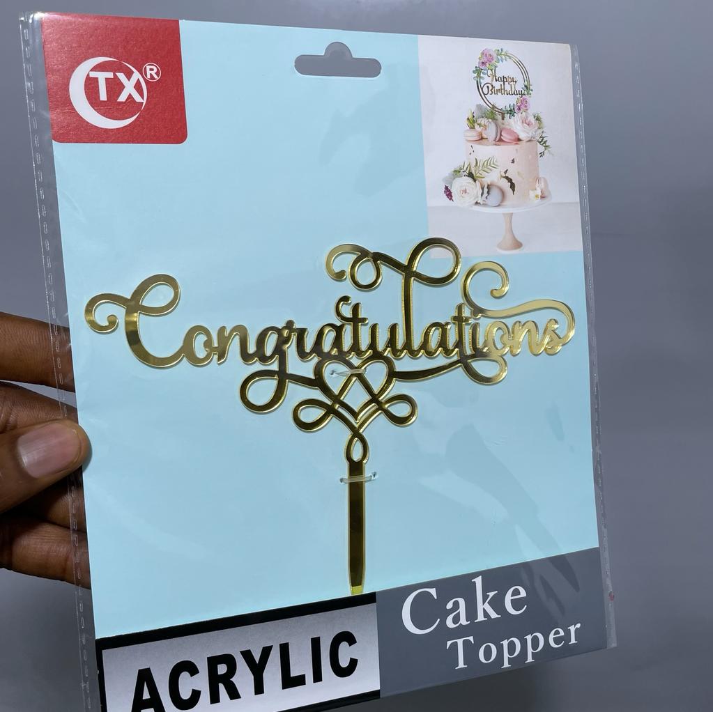 Acrylic Topper - Congratulations