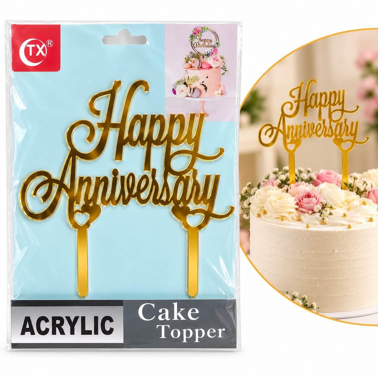 Acrylic Topper - Happy Anniversary