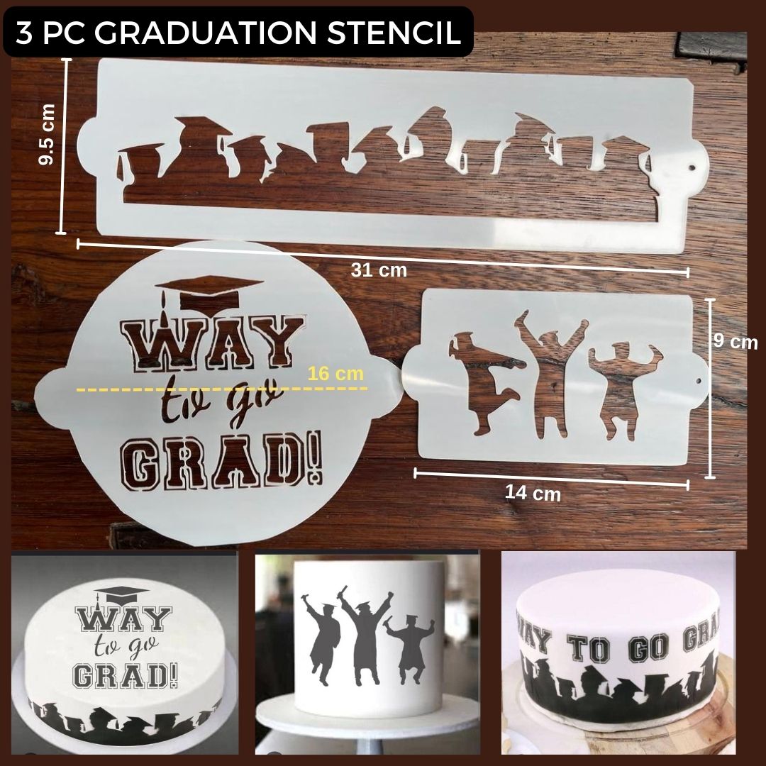 3 pc Graduation Stencil