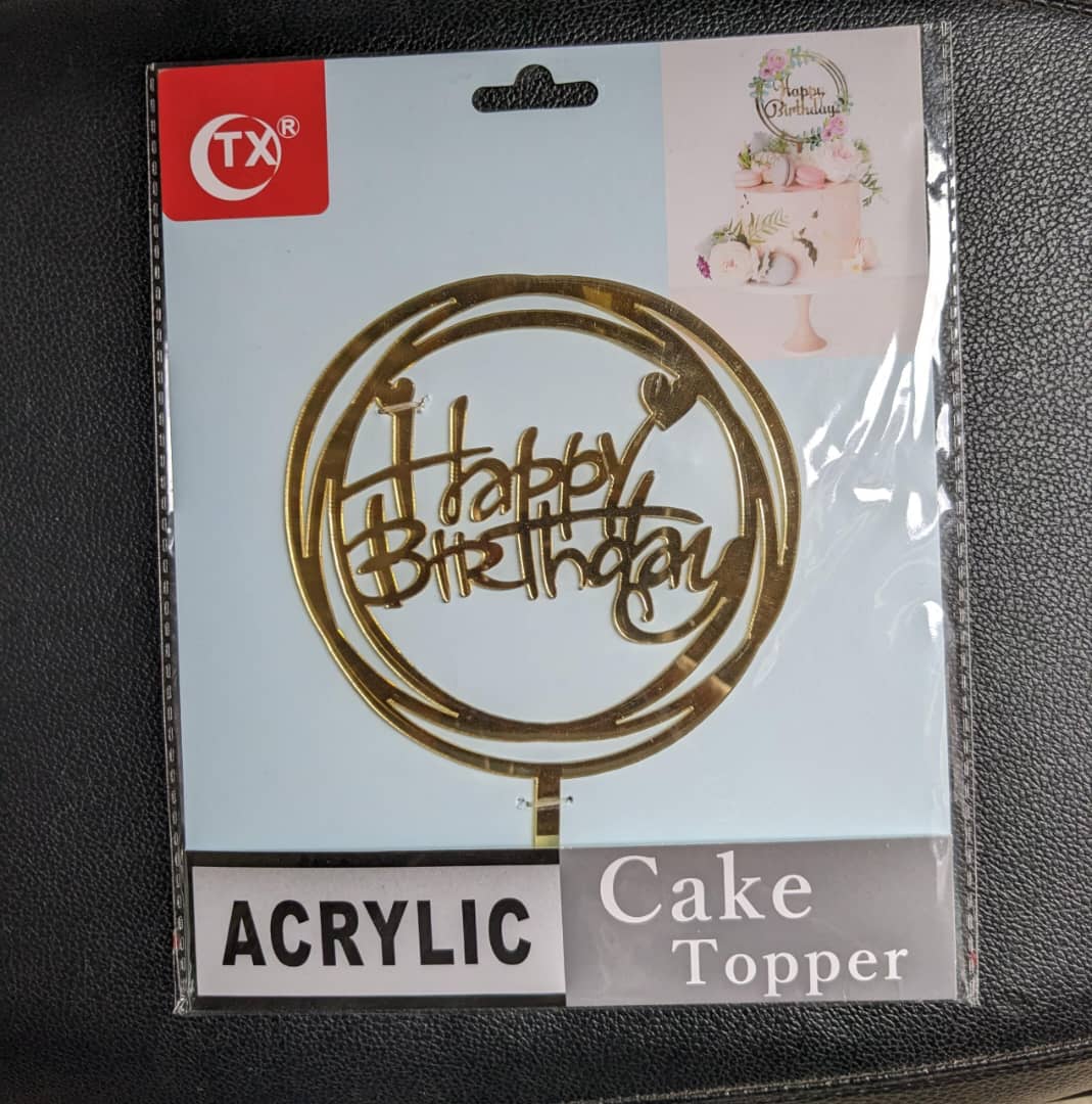 Happy Birthday Acrylic Topper