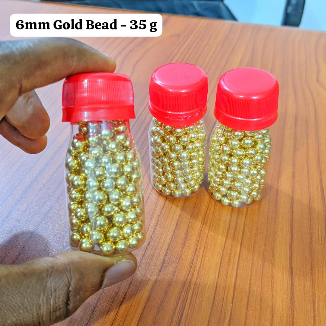 Edible Bead Drages 6mm (GOLD)