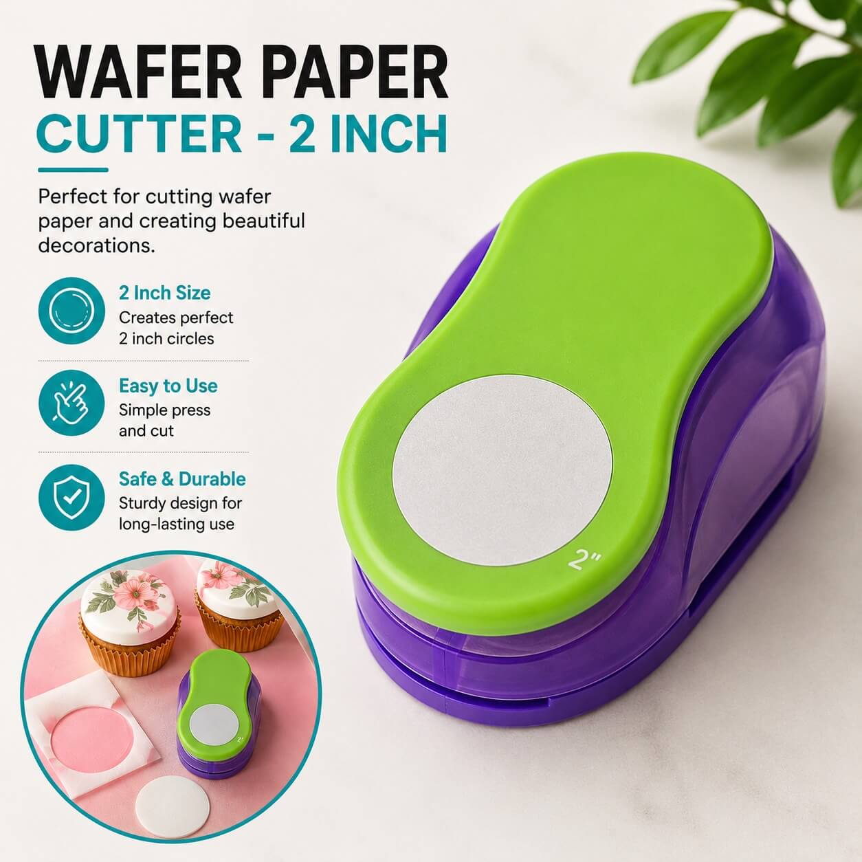 Wafer paper cutter - 2 inch